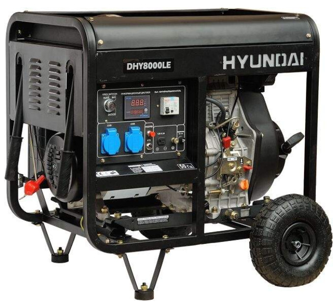 Дизельний генератор Hyundai DHY 8000LE
