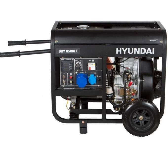 Дизельний генератор 7,2/6,5 кВт Hyundai DHY 8500LE, електро / ручний запуск