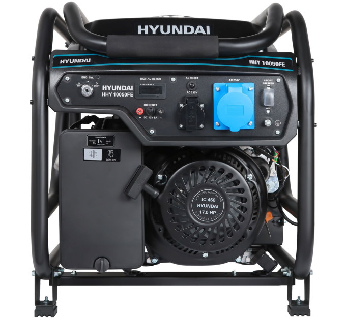 Генератор бензиновий 7,5/8 кВт Hyundai HHY 10050FE, 4-тактний, 220В, ручний/електро запуск 