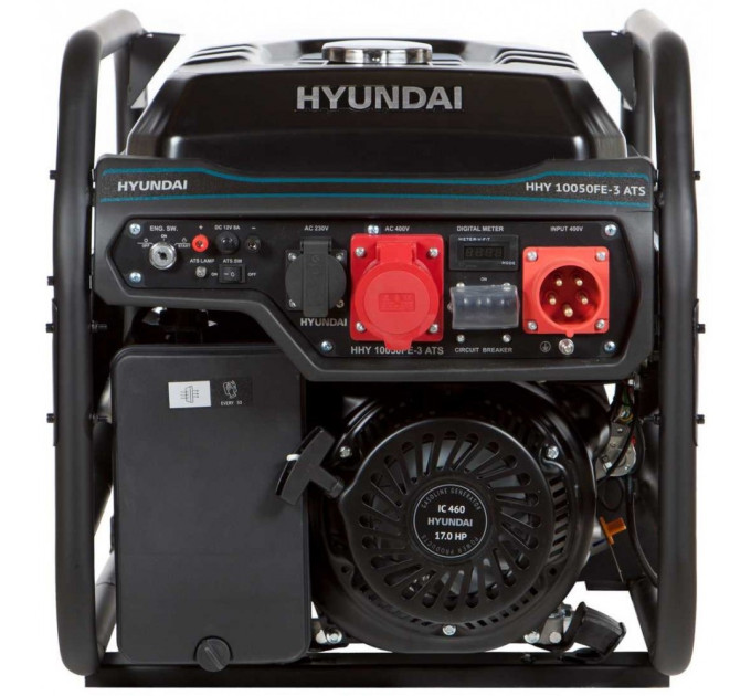 Генератор бензиновий 7,5/8 кВт Hyundai HHY 10050FE-3 ATS, 4-тактний, ручний/електро/автозапуск, 2,8 л/год
