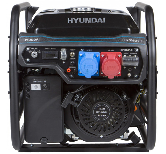 Генератор бензиновий 6/6,5 кВт Hyundai HHY 9050FE-T, 4-тактний, ручний/електростарт, 2,7 л/год