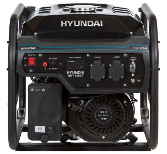 Бензиновий генератор 2,8/3 кВт Hyundai HHY 3050F, 4-тактний, ручний запуск, 1,4 л/год