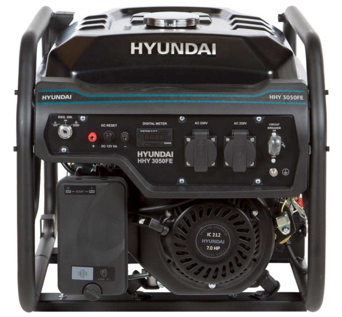 Бензиновий генератор 2,8/3 кВт Hyundai HHY 3050FE, 4-тактний, електрозапуск, 1,4 л/год
