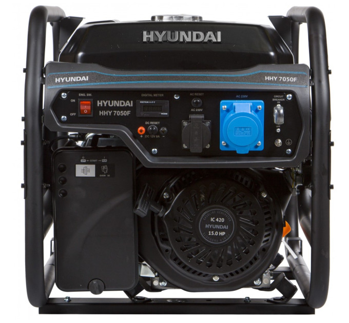 Генератор бензиновий 5/5,5 кВт Hyundai HHY 7050F, 4-тактний, ручний запуск, 2,5 л/год